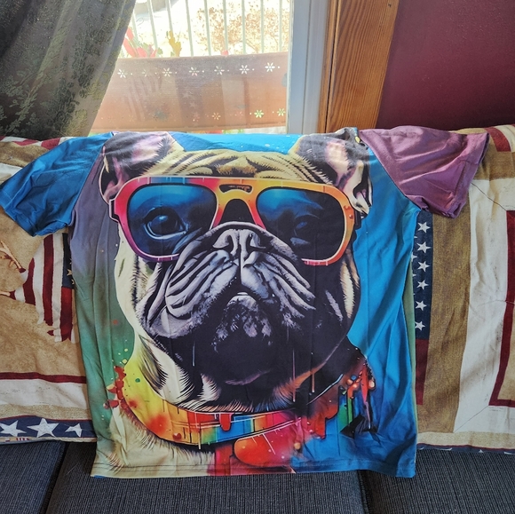 MENS XLG, FRENCHIE BULLDOG T-SHIRT - Picture 3 of 4